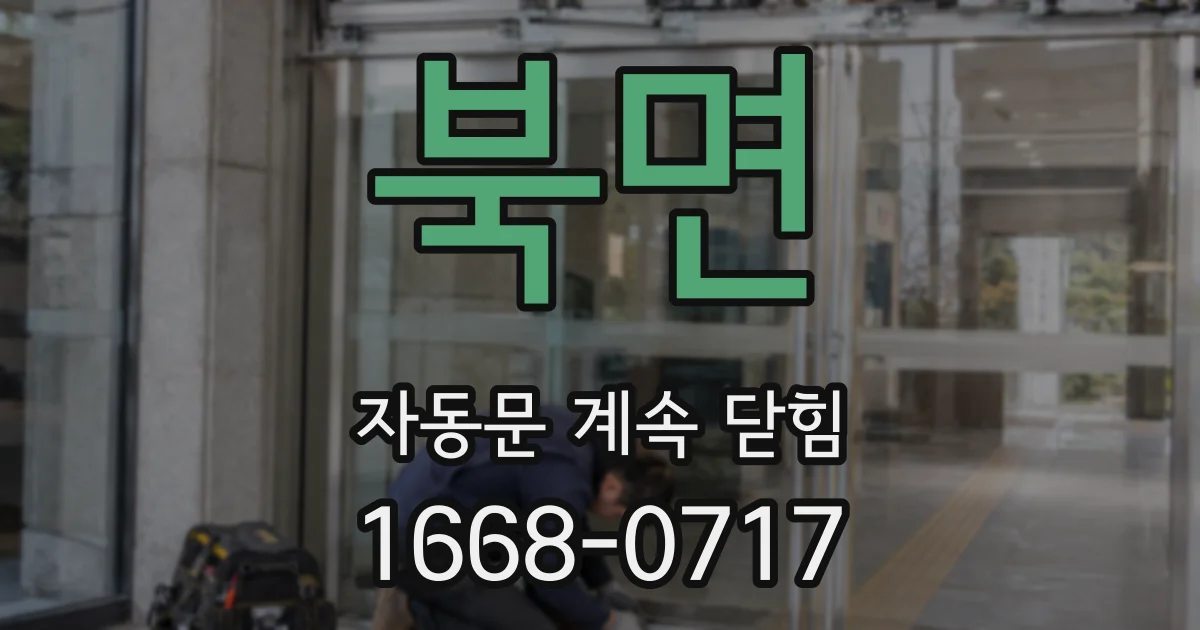 북면 자동문 계속 닫힘