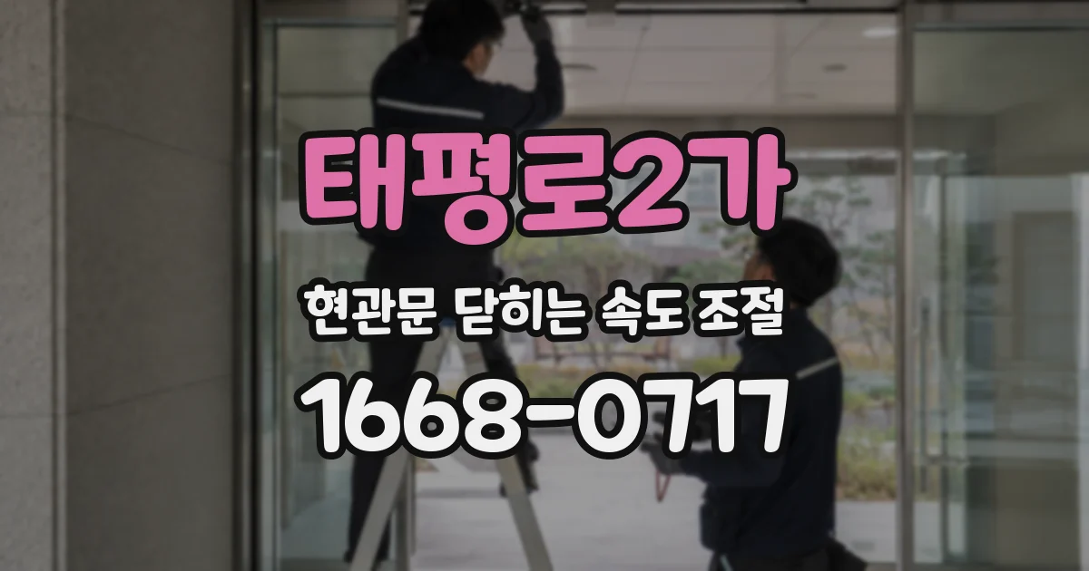 태평로2가 현관문 닫히는 속도 조절