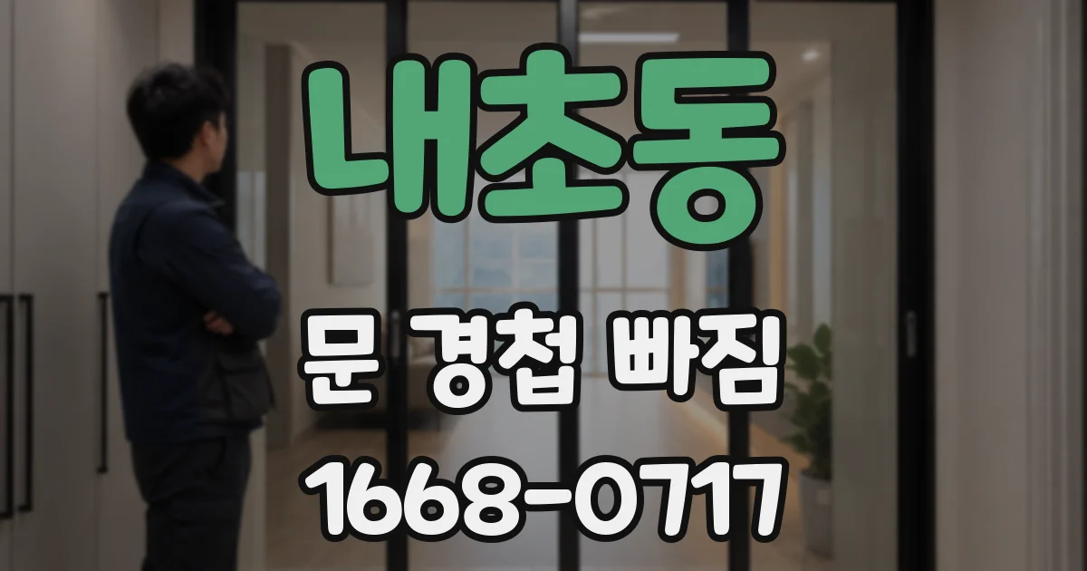 내초동 문 경첩 빠짐