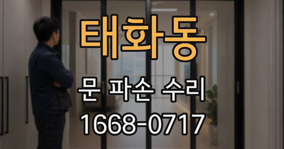태화동 문 파손 수리