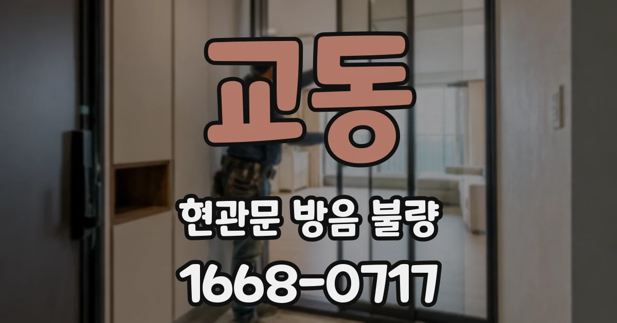 교동 현관문 방음 불량