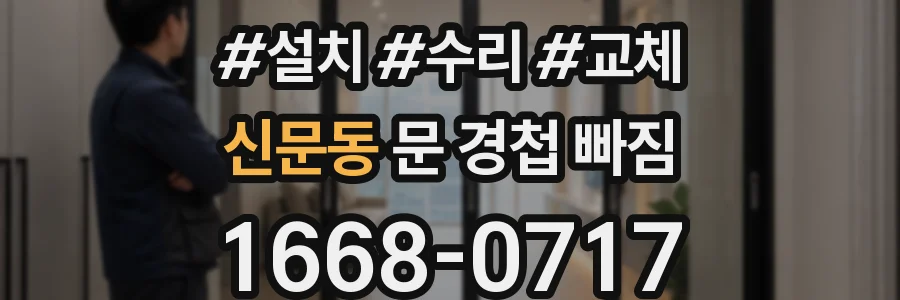 신문동 문 경첩 빠짐