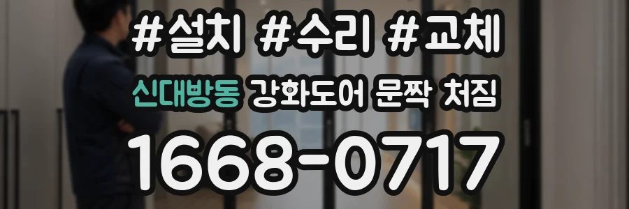 신대방동 강화도어 문짝 처짐