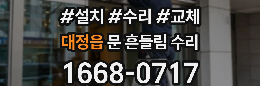 대정읍 문 흔들림 수리