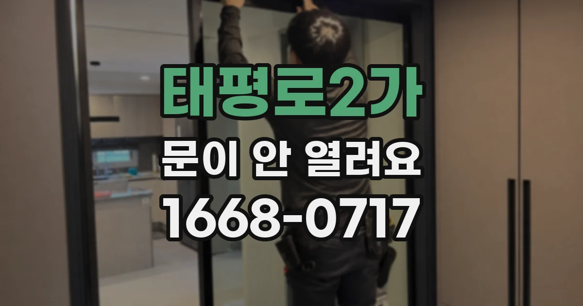 태평로2가 문이 안 열려요