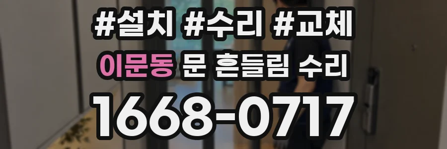 이문동 문 흔들림 수리