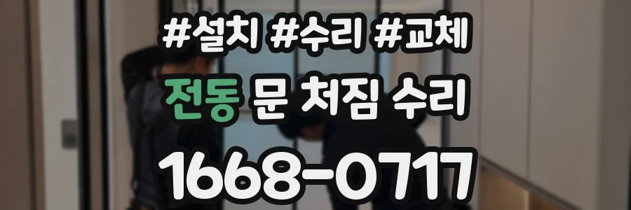 전동 문 처짐 수리