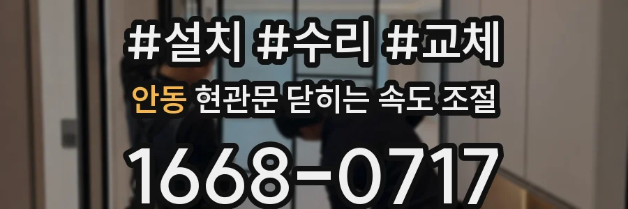 안동 현관문 닫히는 속도 조절