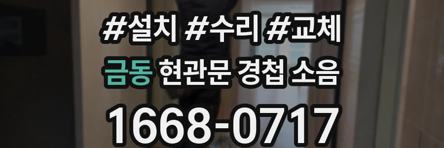 금동 현관문 경첩 소음