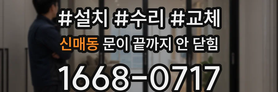 신매동 문이 끝까지 안 닫힘