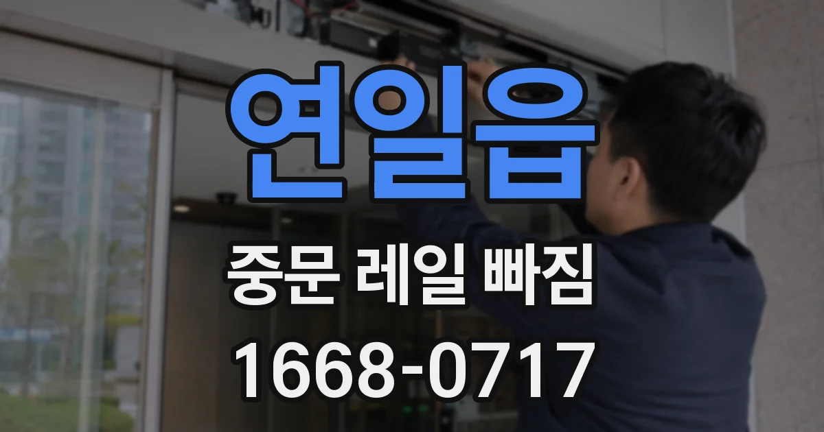 연일읍 중문 레일 빠짐
