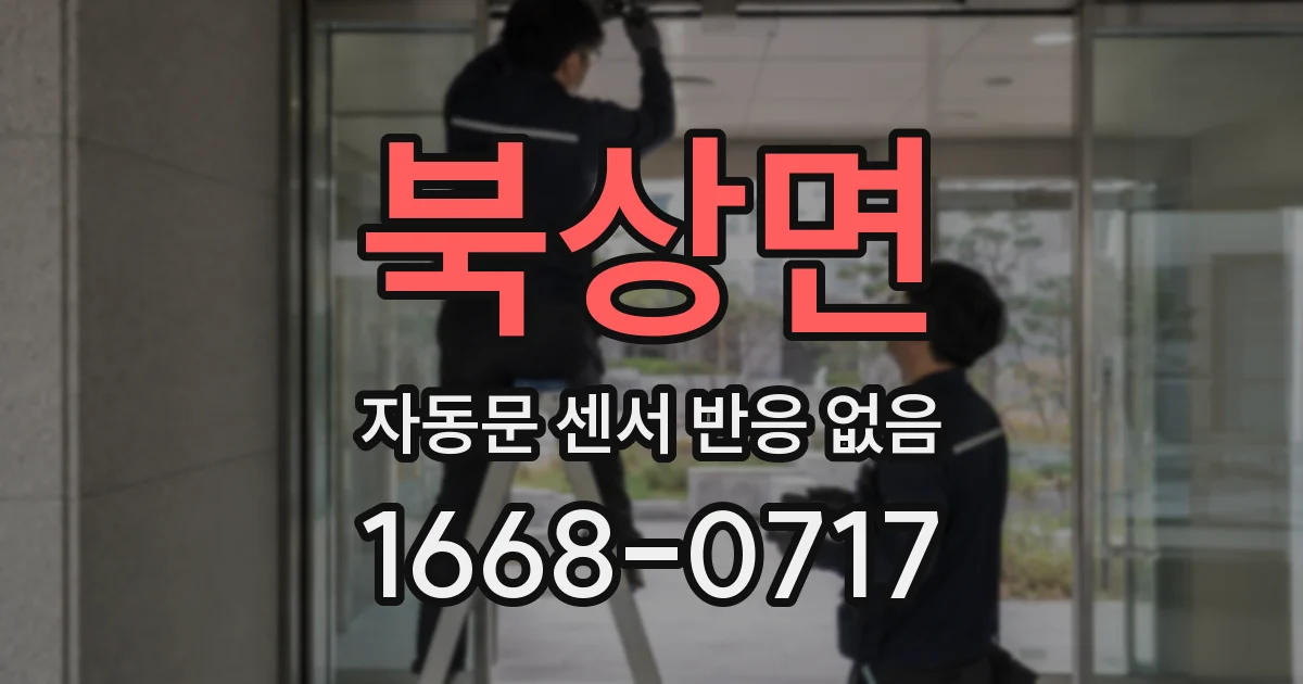 북상면 자동문 센서 반응 없음