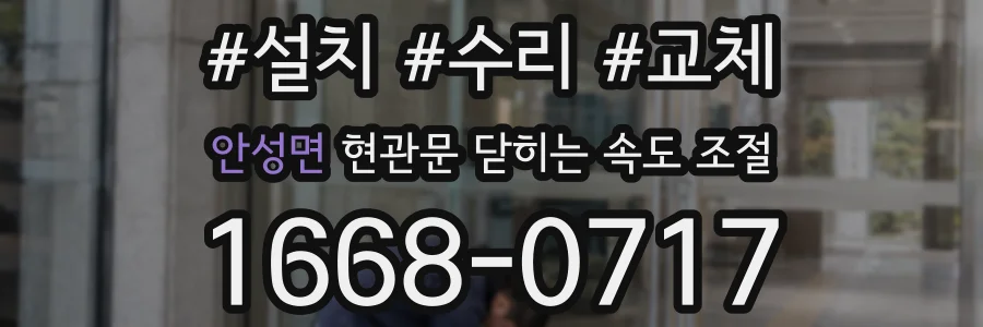 안성면 현관문 닫히는 속도 조절