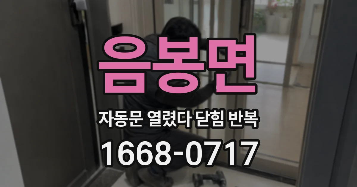 음봉면 자동문 열렸다 닫힘 반복 현상은 문이 열리자마자 다시 닫히거나, 한 번 멈춘 뒤 재가동되며 반복되는 경우가 많습니다.