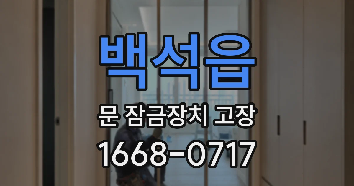 백석읍 문 잠금장치 고장