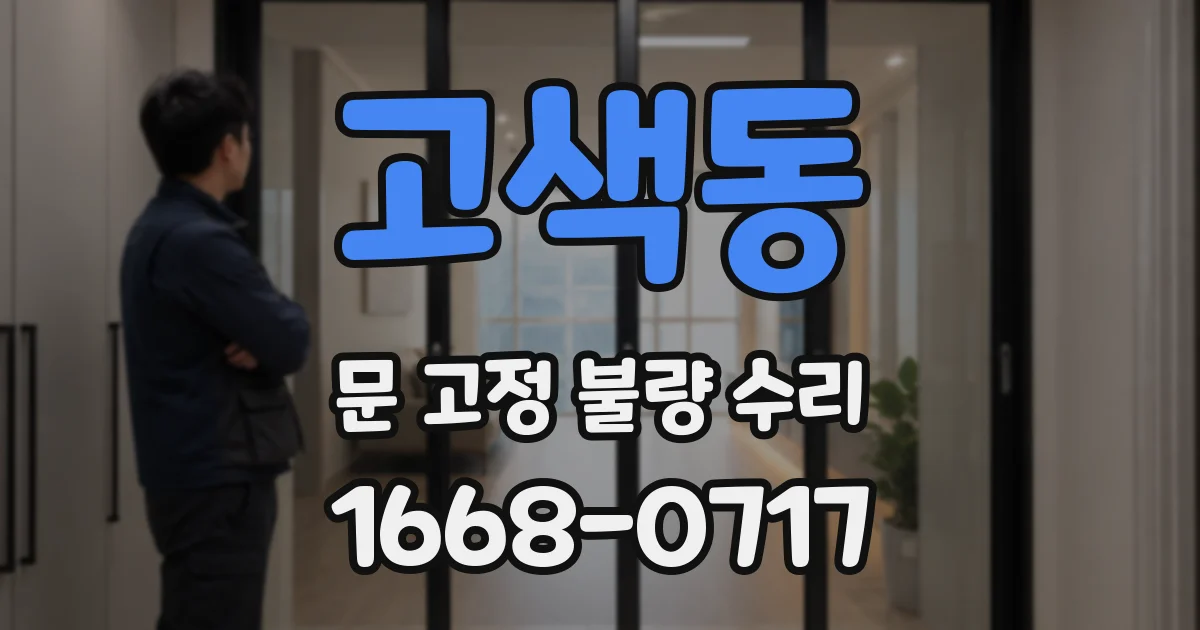고색동 문 고정 불량 수리