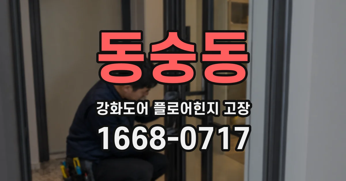 동숭동 강화도어 플로어힌지 고장