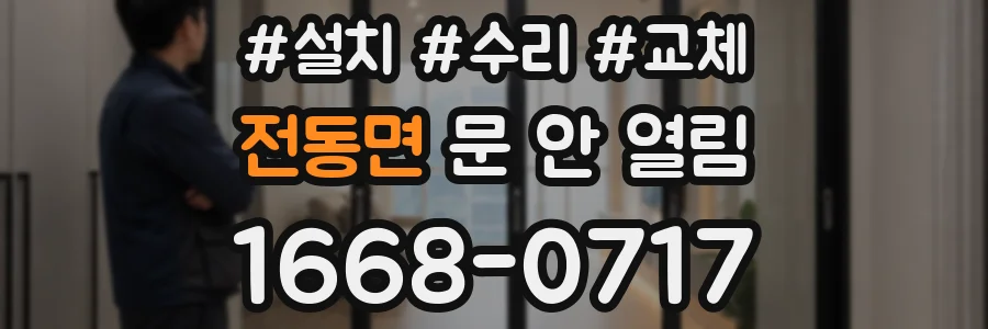 전동면 문 안 열림
