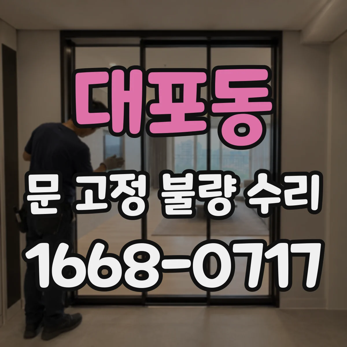 대포동 문 고정 불량 수리
