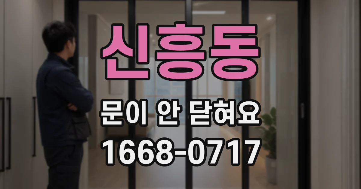 신흥동 문이 안 닫혀요