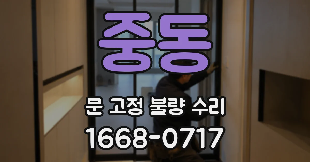 중동 문 고정 불량 수리