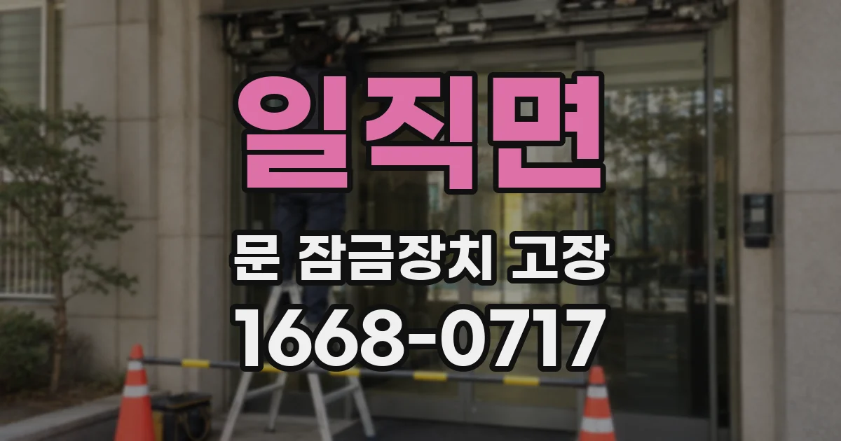 일직면 문 잠금장치 고장