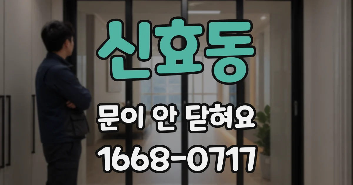 신효동 문이 안 닫혀요
