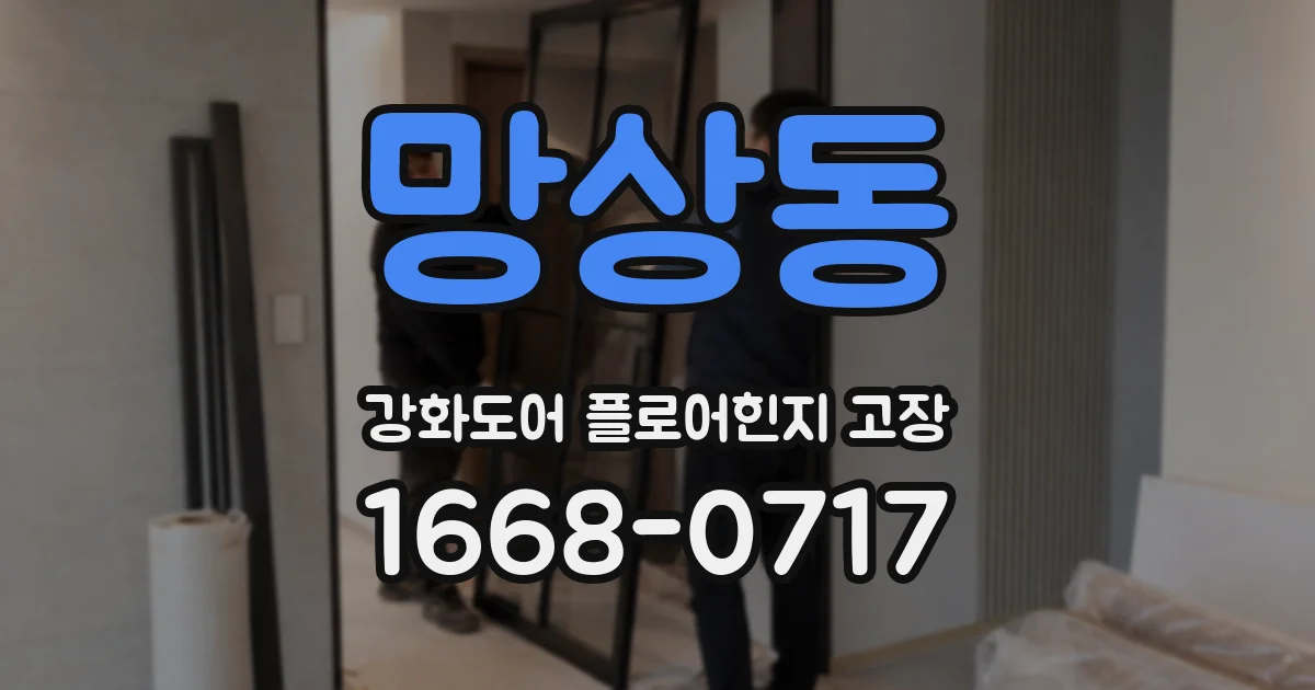 망상동 강화도어 플로어힌지 고장