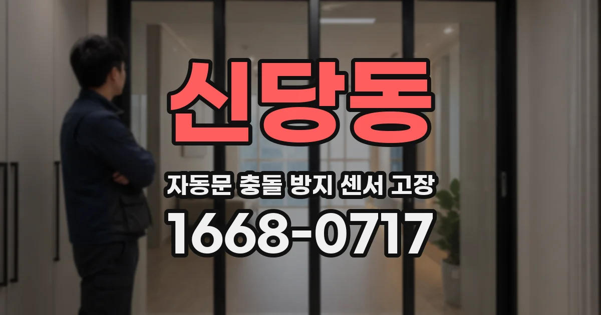 신당동 자동문 충돌 방지 센서 고장