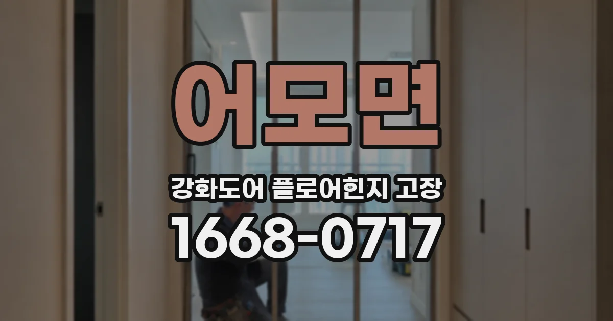 어모면 강화도어 플로어힌지 고장