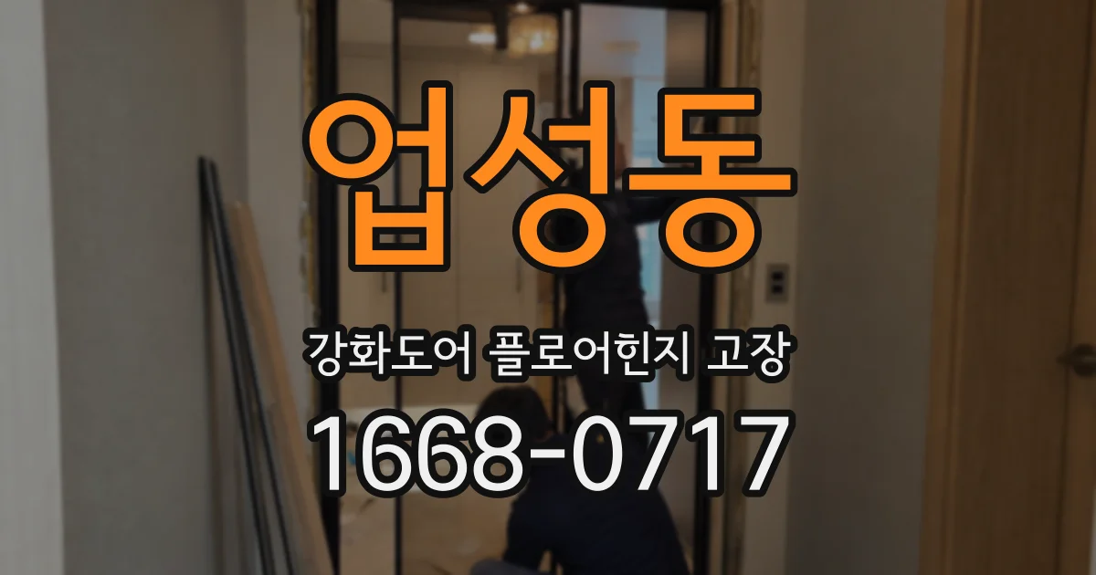 업성동 강화도어 플로어힌지 고장