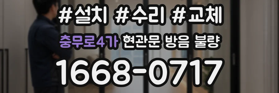 충무로4가 현관문 방음 불량