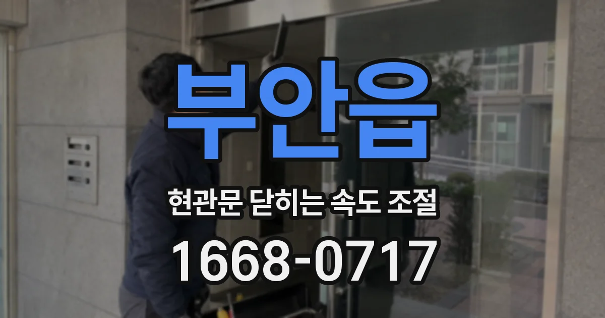 부안읍 현관문 닫히는 속도 조절