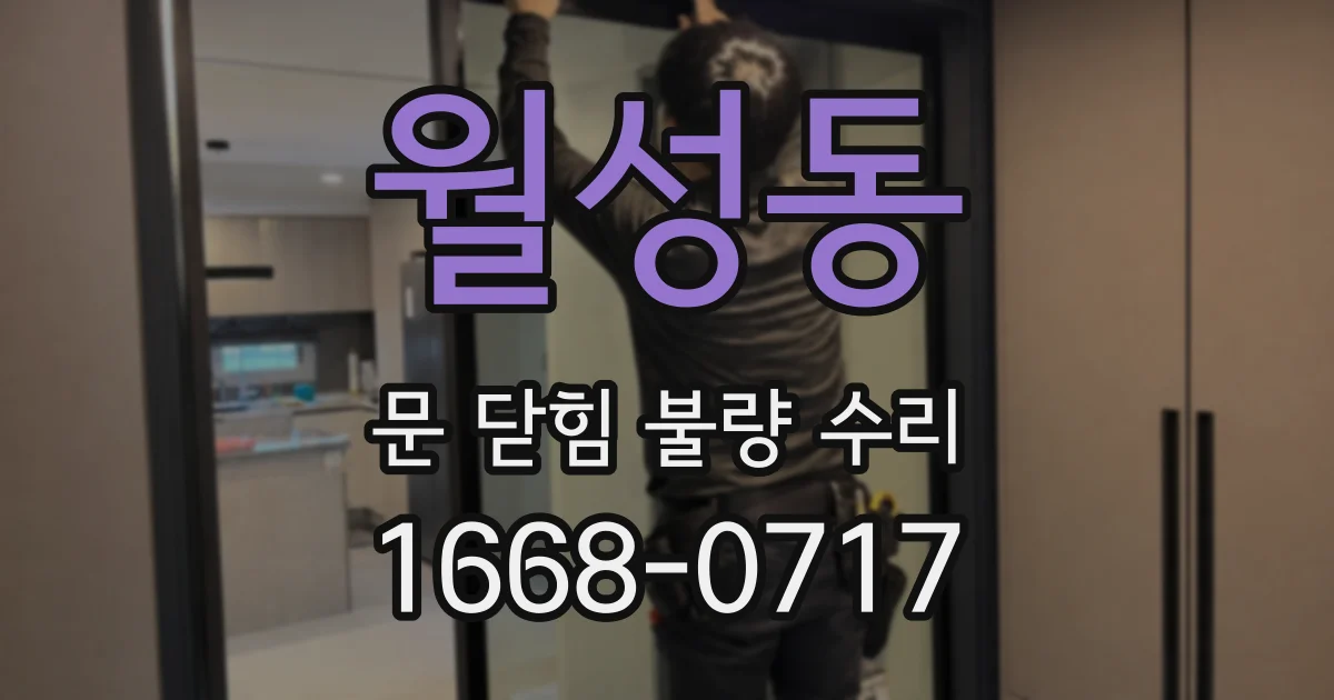 월성동 문 닫힘 불량 수리