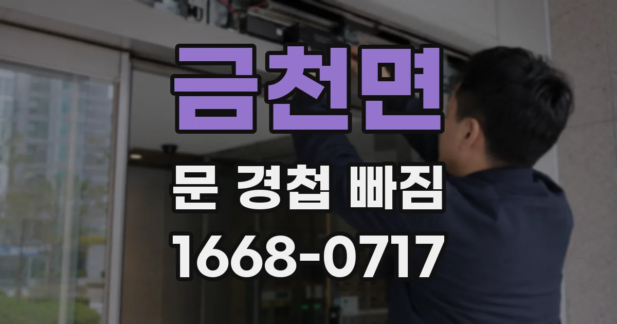 금천면 문 경첩 빠짐