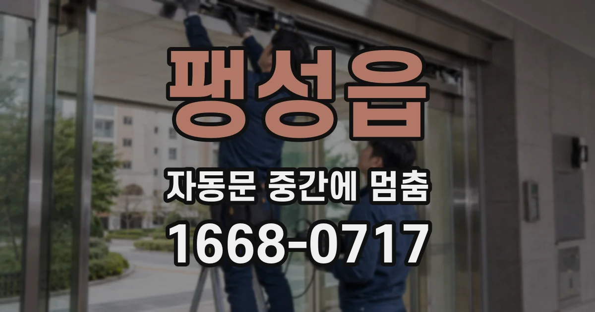 팽성읍 자동문 중간에 멈춤