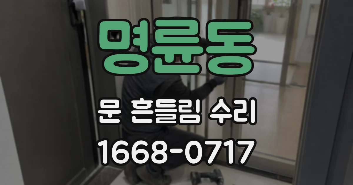명륜동 문 흔들림 수리