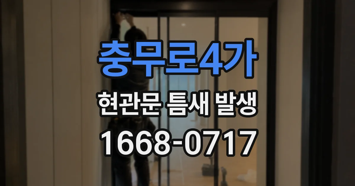 충무로4가 현관문 틈새 발생