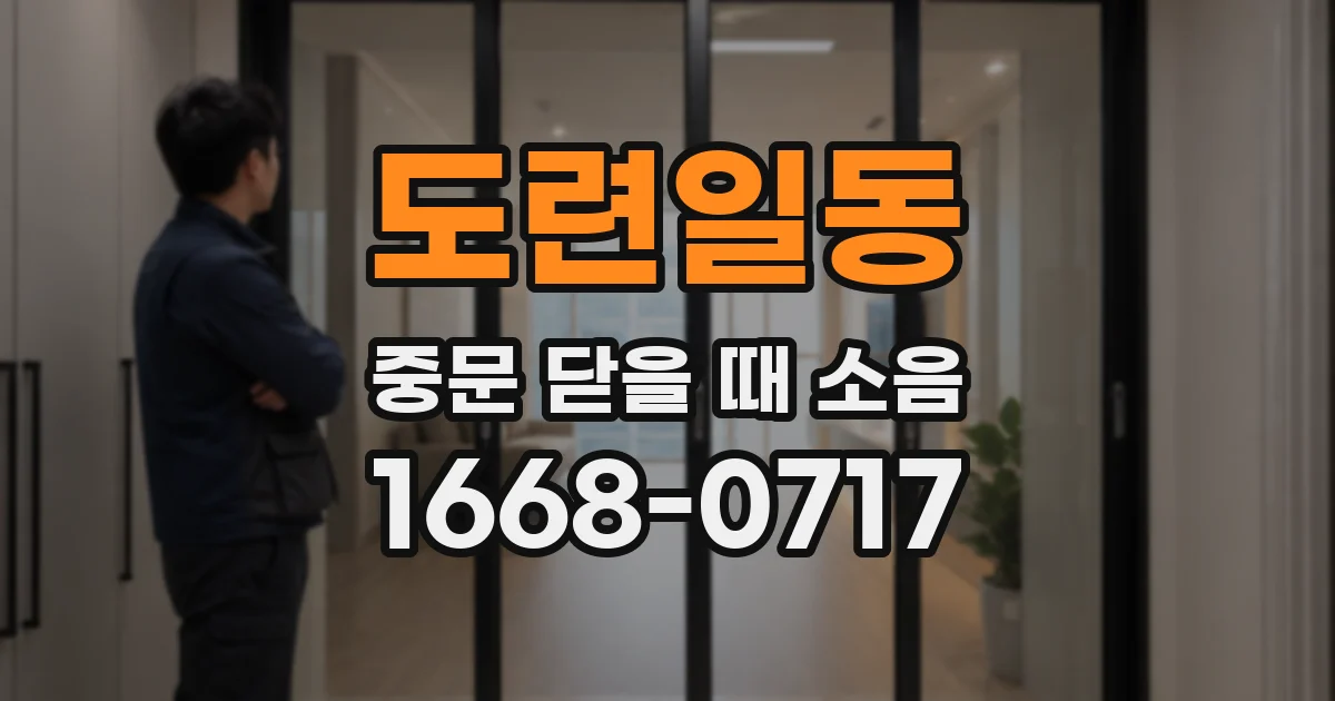 도련일동 중문 닫을 때 소음