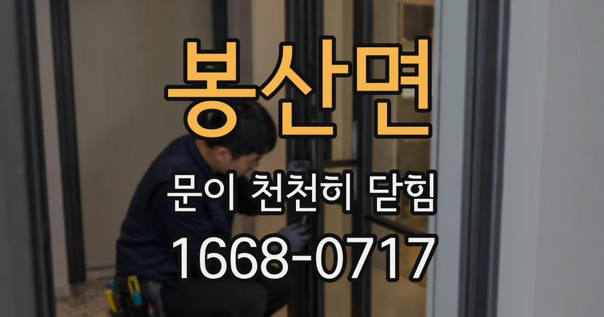 봉산면 문이 천천히 닫힘