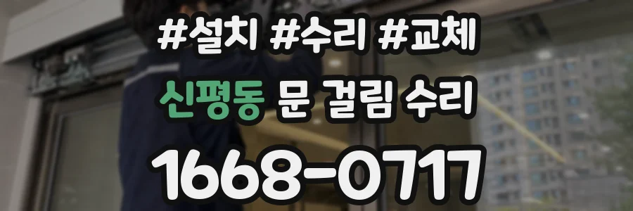 신평동 문 걸림 수리