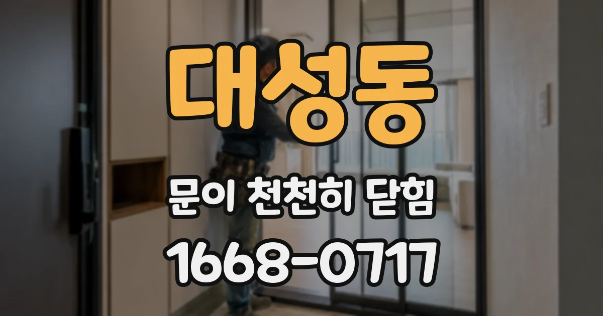 대성동 문이 천천히 닫힘