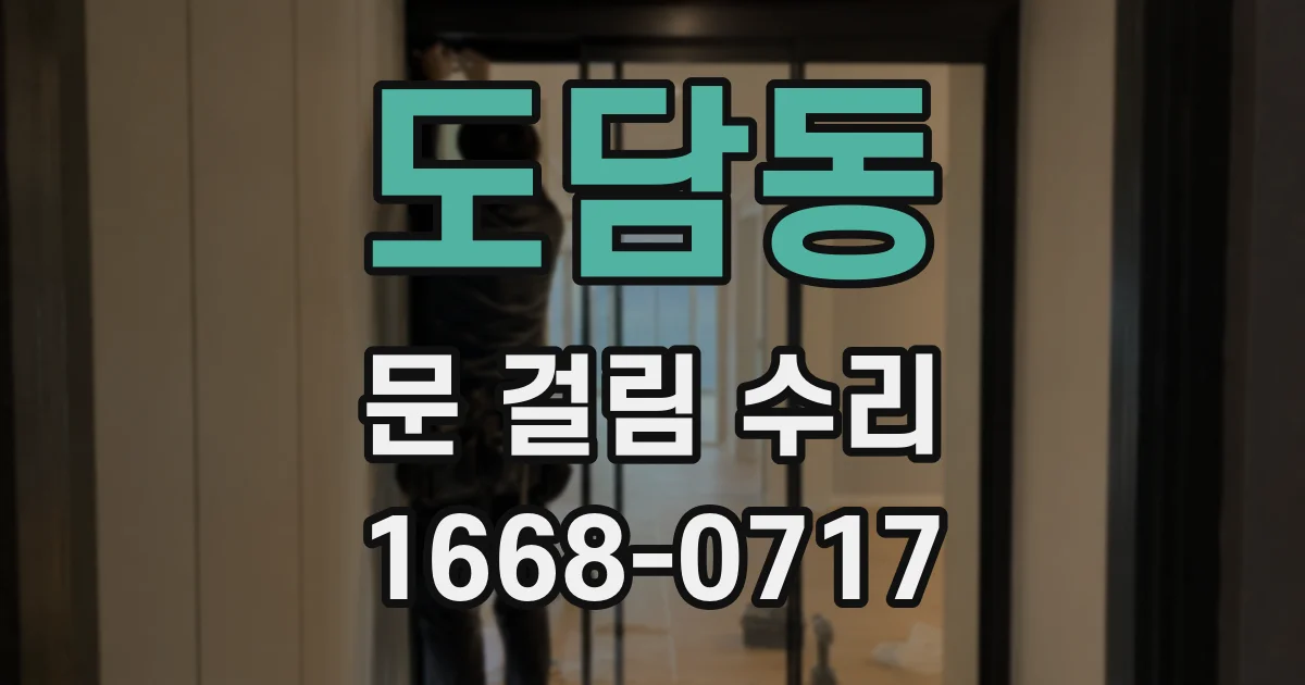 도담동 문 걸림 수리