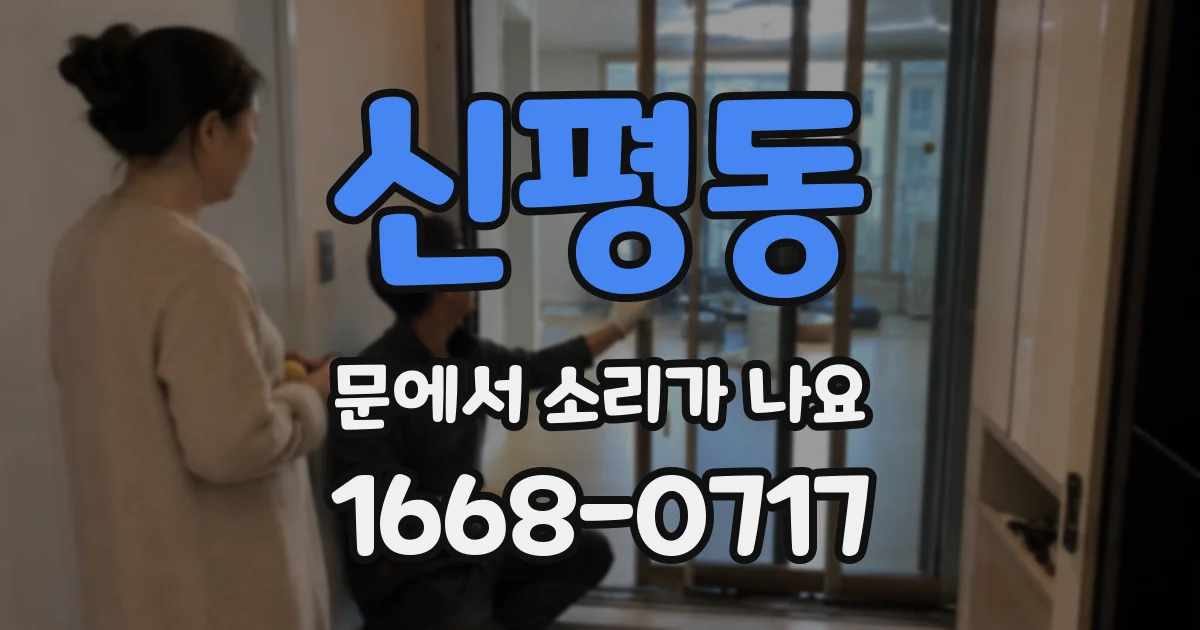 신평동 문에서 소리가 나요