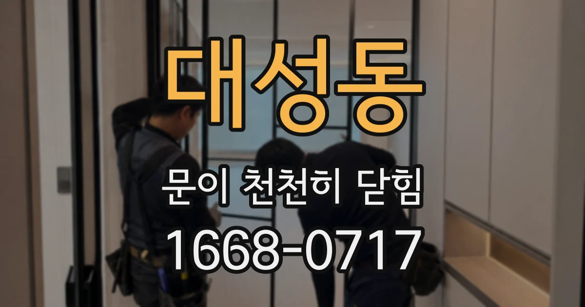 대성동 문이 천천히 닫힘