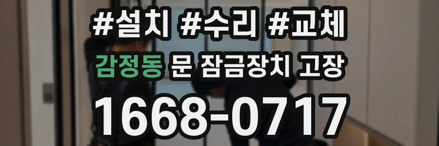 감정동 문 잠금장치 고장
