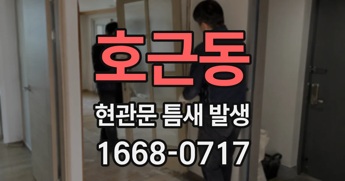호근동 현관문 틈새 발생