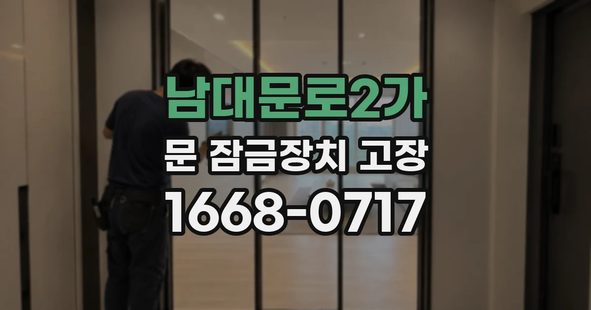 남대문로2가 문 잠금장치 고장