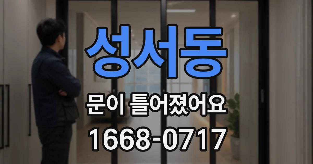 성서동 문이 틀어졌어요