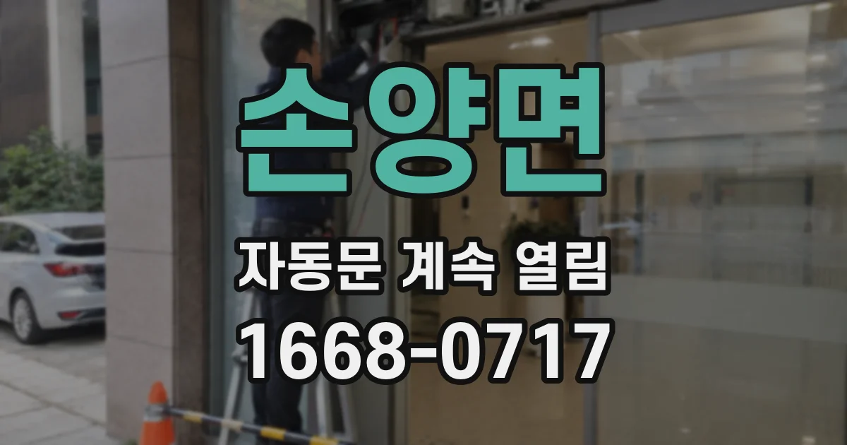 손양면 자동문 계속 열림